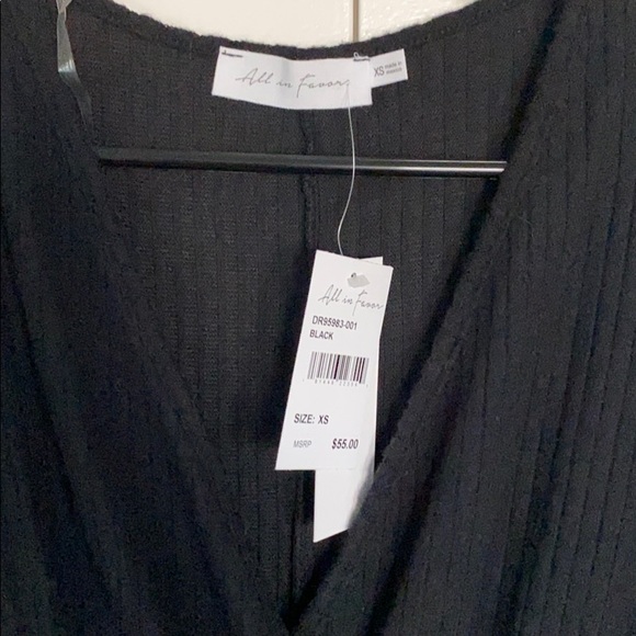 Cozy, knit long sleeve, black dress. - Picture 3 of 3